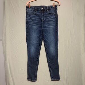 American Eagle Womens Skinny Hi Rise Jeggings Size 10 Short Stretch Capsule Edgy